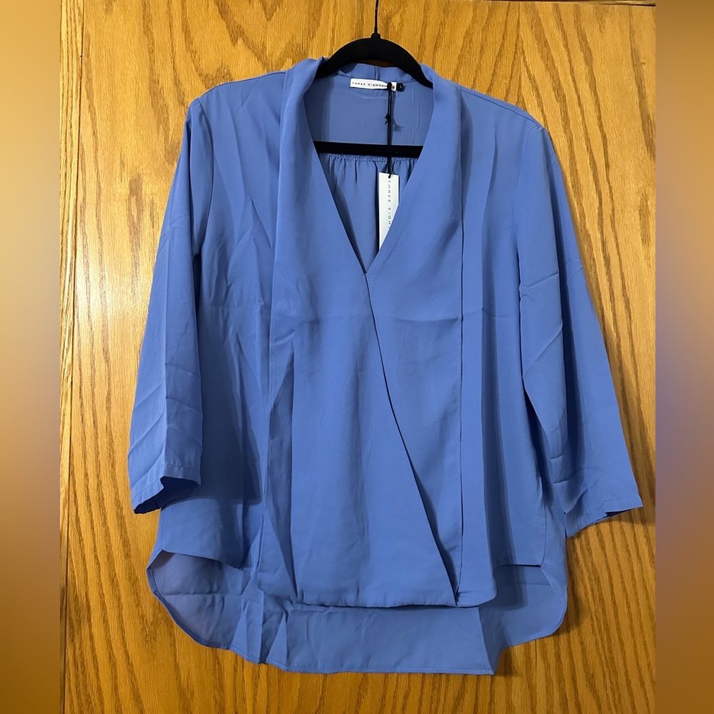 Three Eighty Two Griffin 3/4 Sleeve Surplice Blouse - Size L